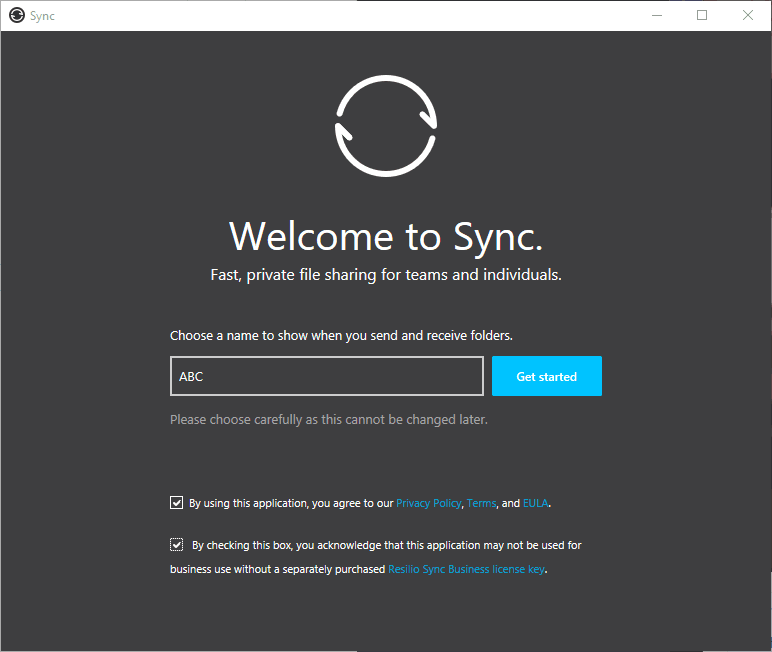 resilio sync home