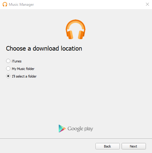 google music download location